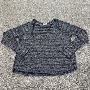 Aeropostale Shirt Womens XL Gray Flecked Marl Ragg Long Sleeve Preppy Casual A87